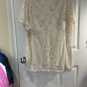 Elegant Cream Lace Top